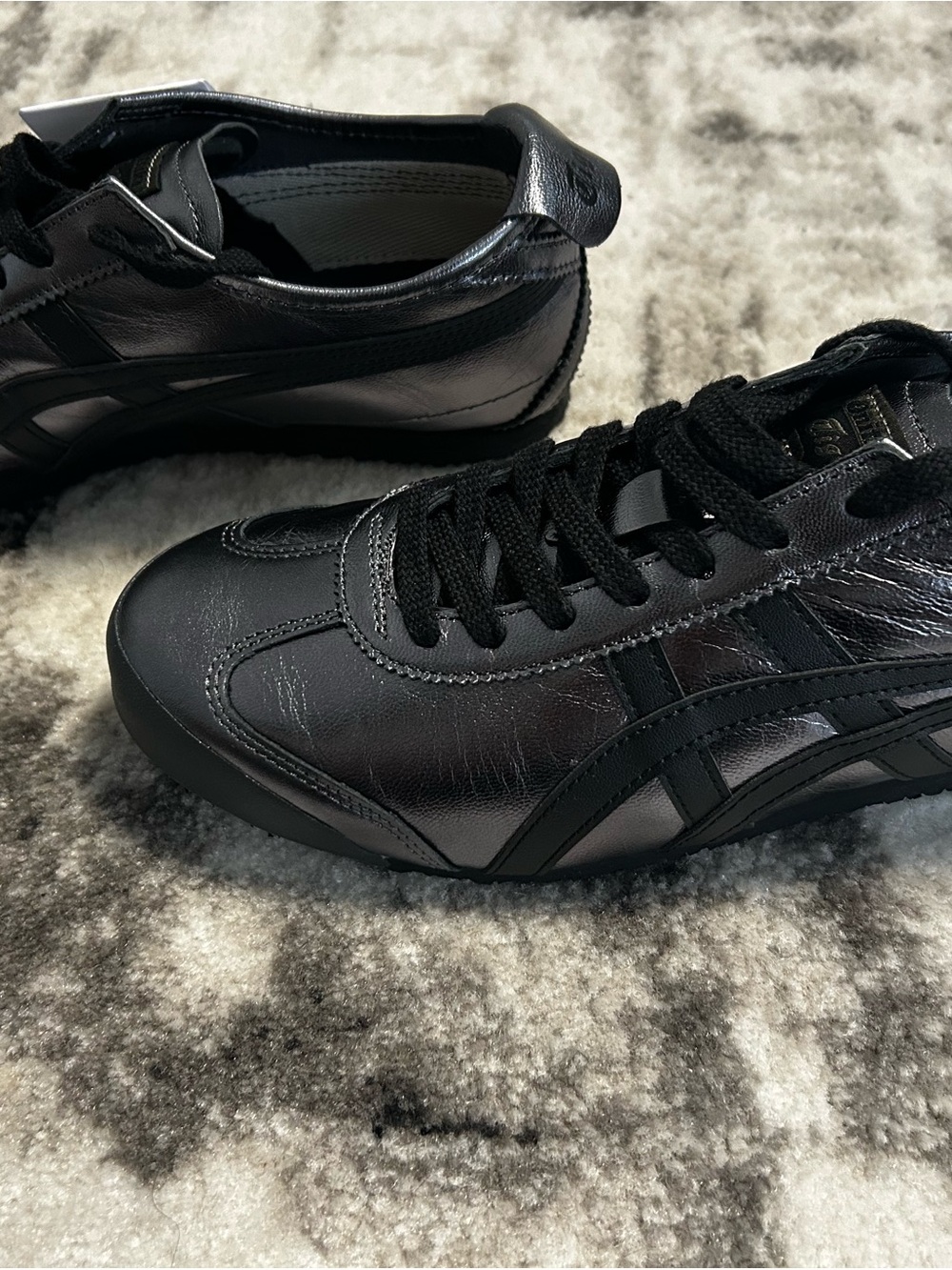 Onitsuka Tiger by Asics Men’s Metallic Charcoal and Black Sneakers - Picture 3 of 6